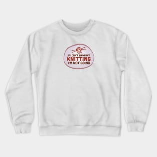 Fun Vintage Knitting Graphic For Knitters Crewneck Sweatshirt